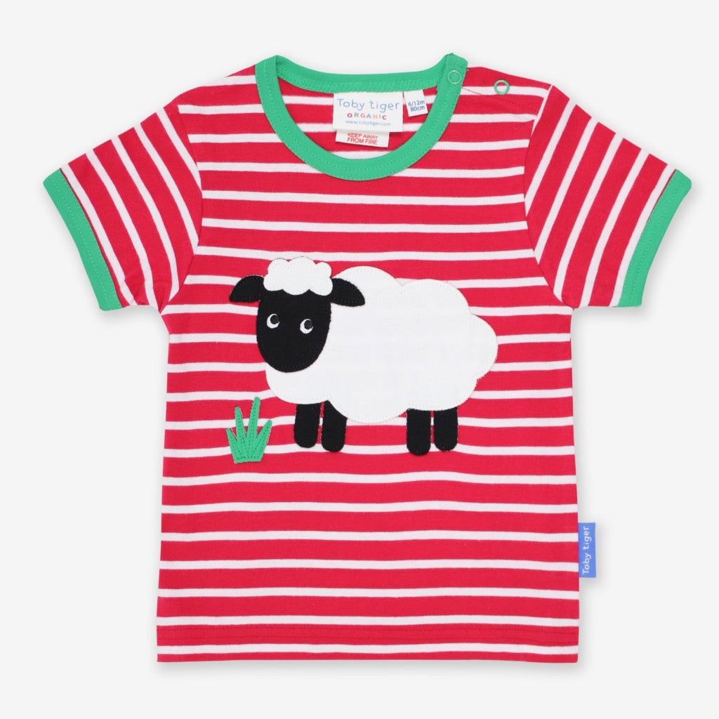 Organic Sheep Applique Short Sleeve T-Shirt