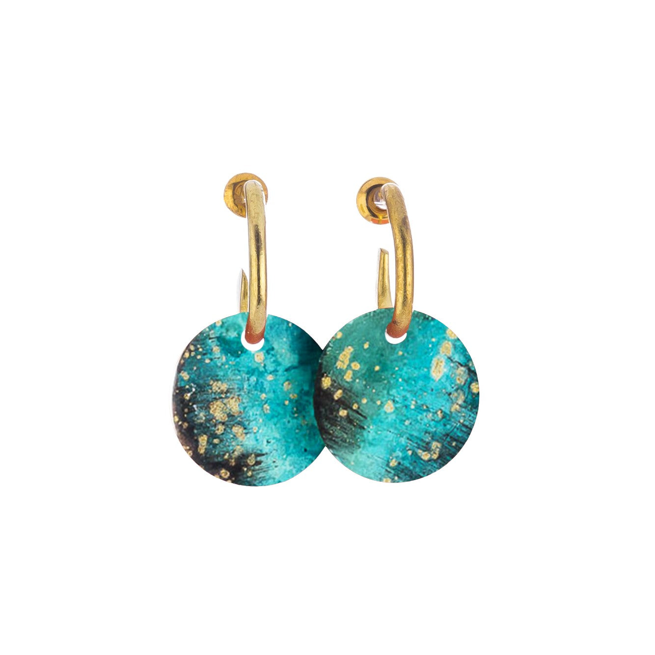 Kusama Hoop Earrings - Forest