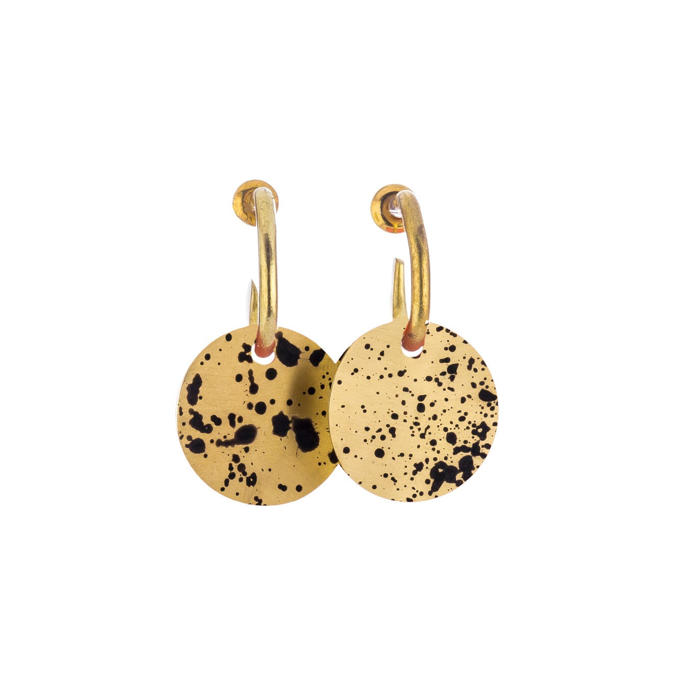 Kusama Hoop Earrings - Gold & Black