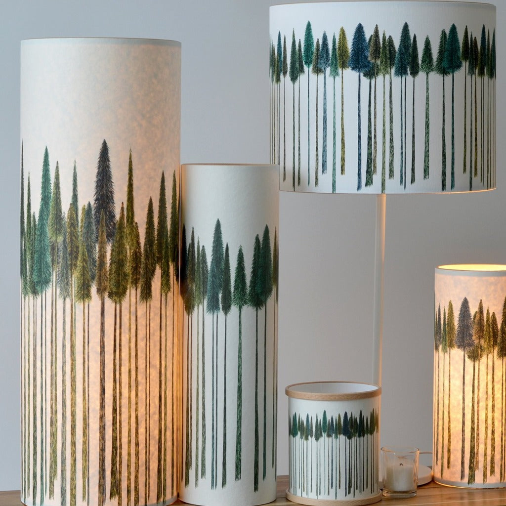 Green Trees Tall Lamp