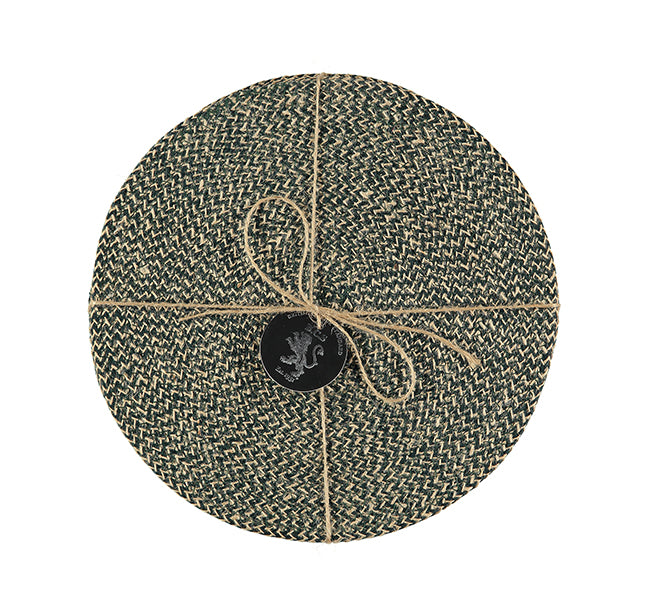 Jute Placemats Set of 4 - Olive/Natural