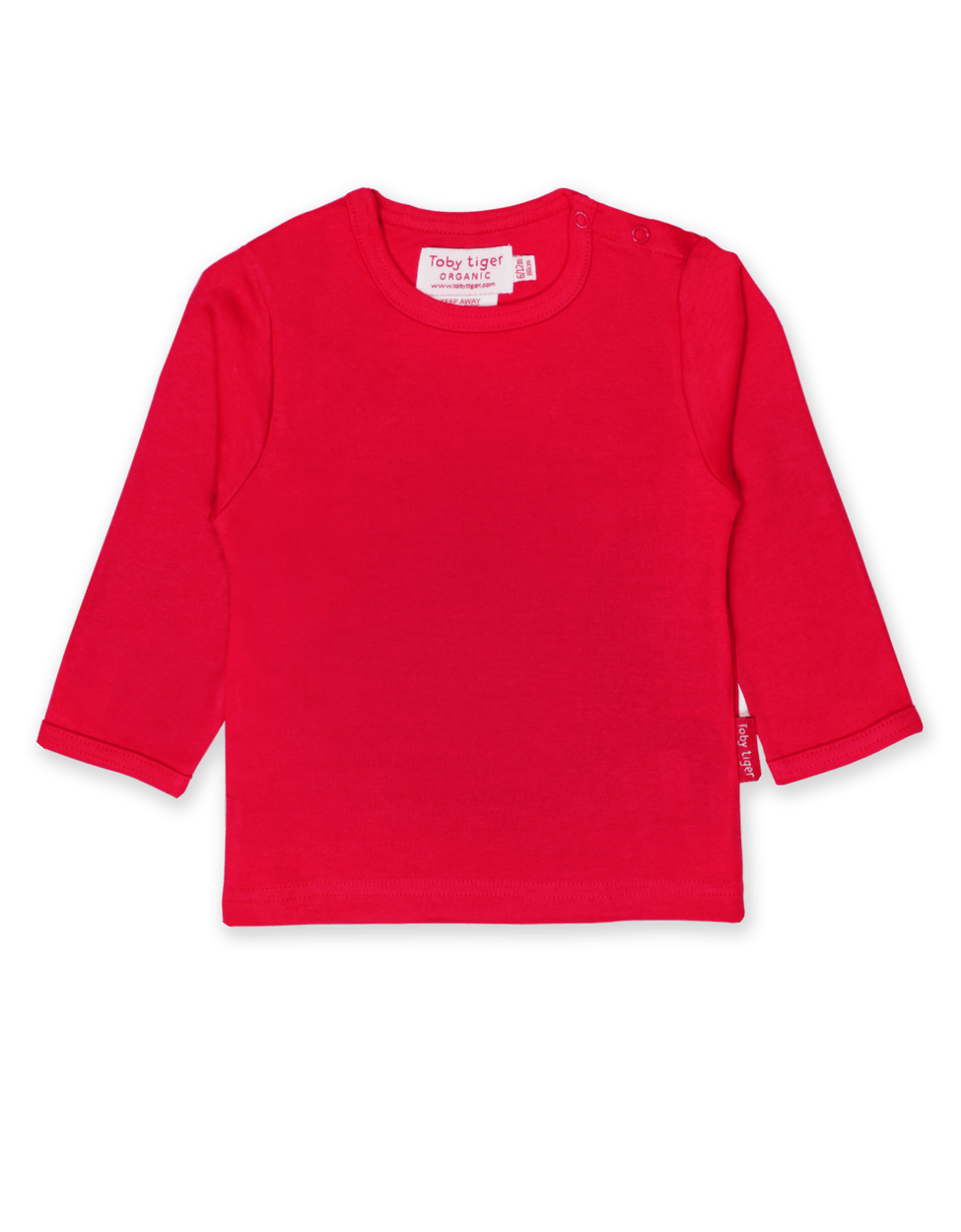 Organic Red Basic Long Sleeve T-Shirt