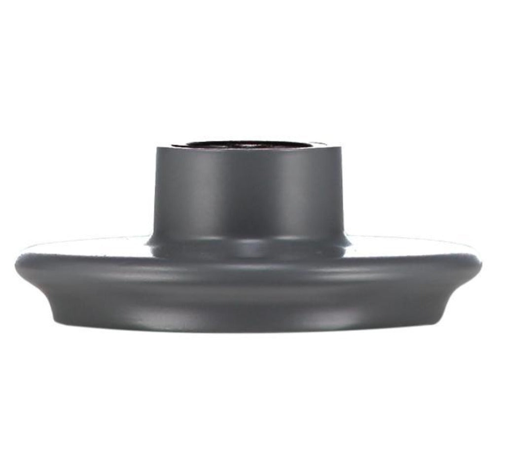 Small Wooden Candleholder - Gunmetal Grey